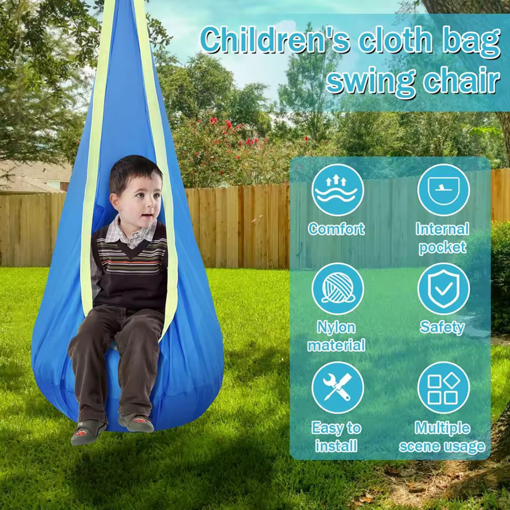 Kids Outdoor Hanging Chair - Çocuklar için şişme minderli naylon asma