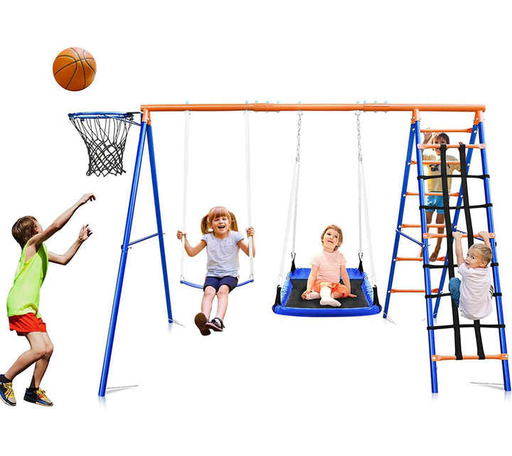 Kids Outdoor Hanging Chair - 3'ü 1 Arada Çocuk Salıncağı Kaydırak