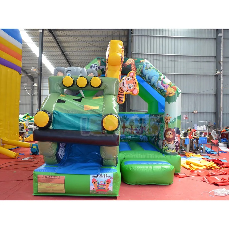 Kids Outdoor Jeep - Safari Jeep Temalı Şişme Oyun Evi