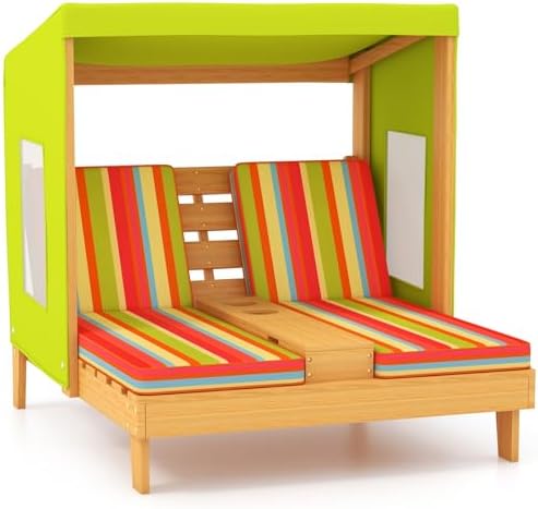 Kids Outdoor Lounger Chair - Çocuk Şezlongu, Açık Hava Ahşap Çift