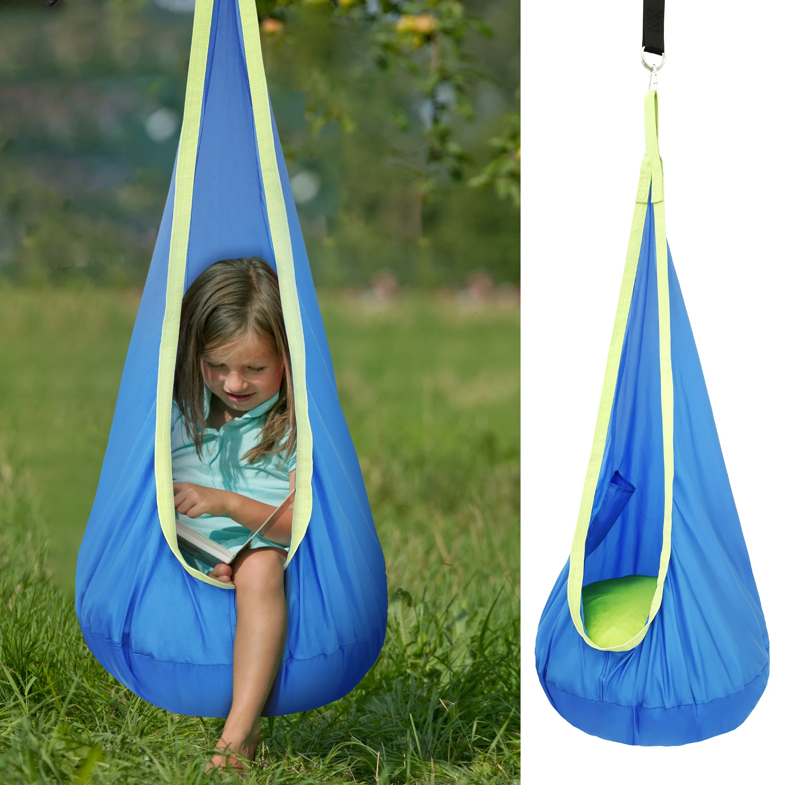 Kids Outdoor Hanging Chair - Sandalye Duyusal Salıncak Sandalye Çocuk Kapsül