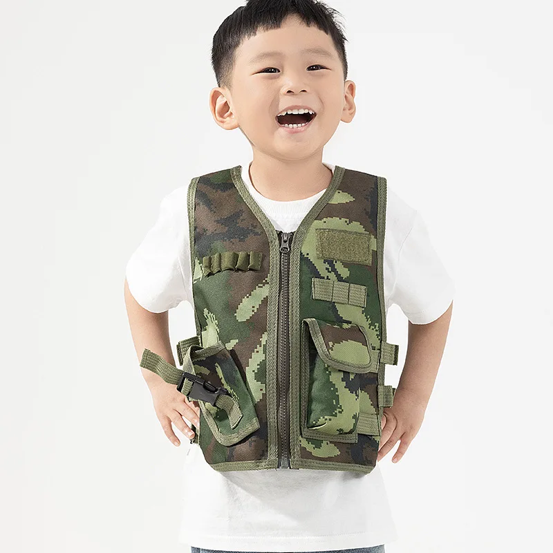 Kids Outdoor Gear - Çocuklar Taktik Yelek Ordu Hayranları Açık