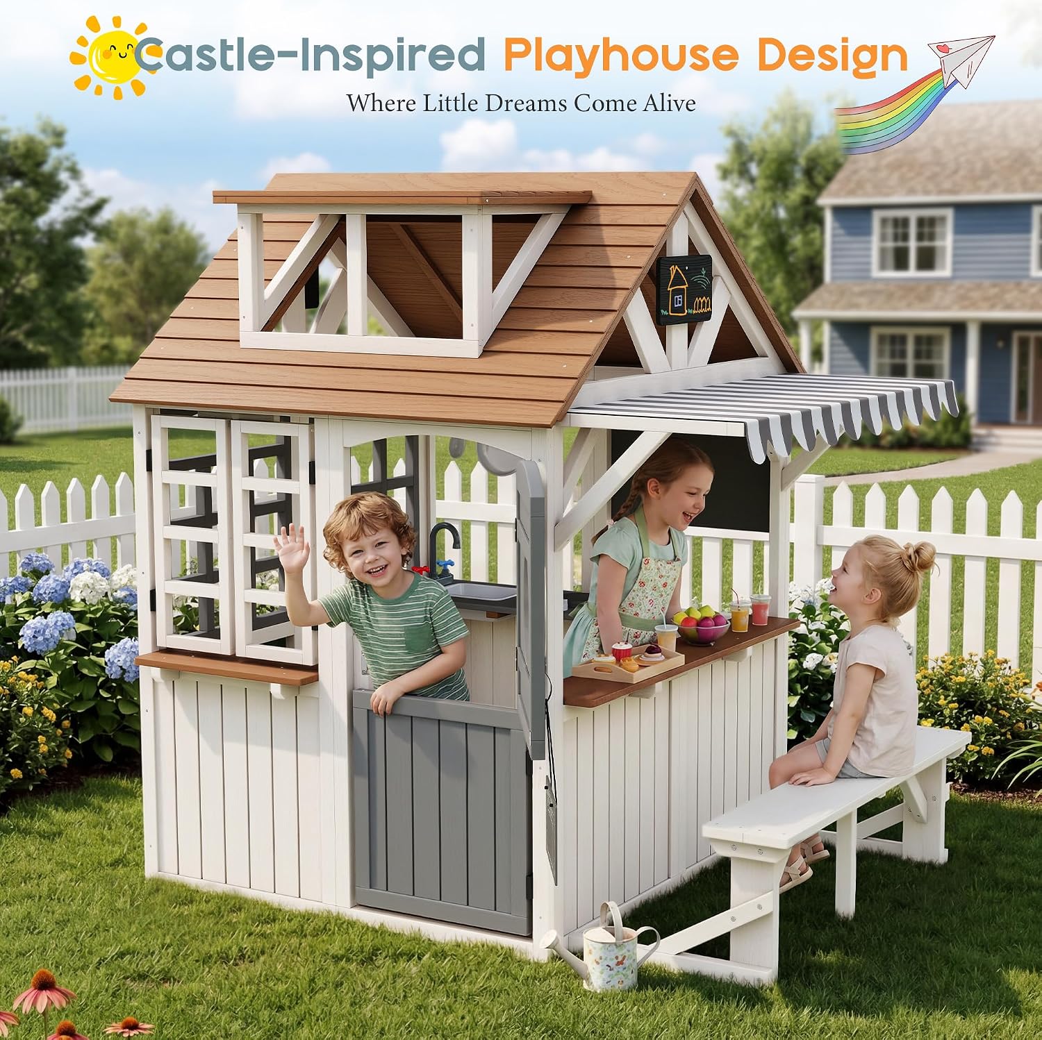 Dayanıklı Köknar Ağacından Üre - Kids Outdoor Chalkboard incelemesi ve fiyatı