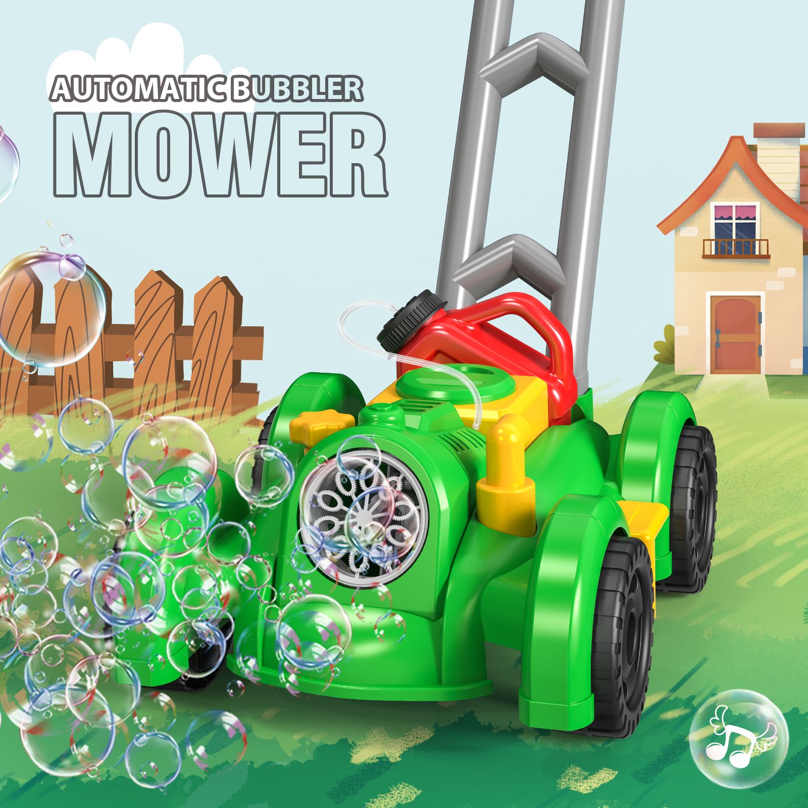 Tam Otomatik Arabası Kabarcık  - Kids Outdoor Lawn Mower incelemesi ve fiyatı