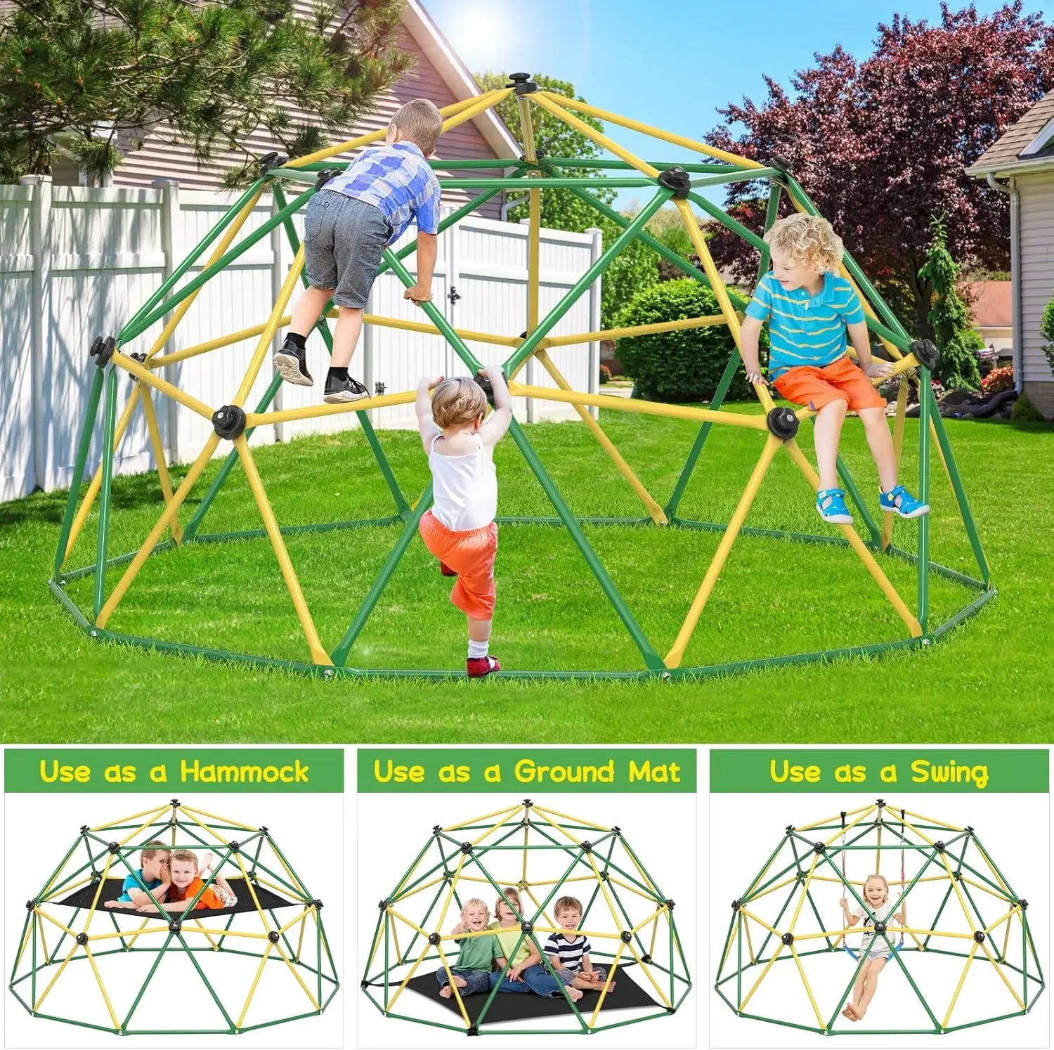 GIKPAL Tırmanma Kubbesi, 3 ila - Kids Outdoor Jungle Gym incelemesi ve fiyatı