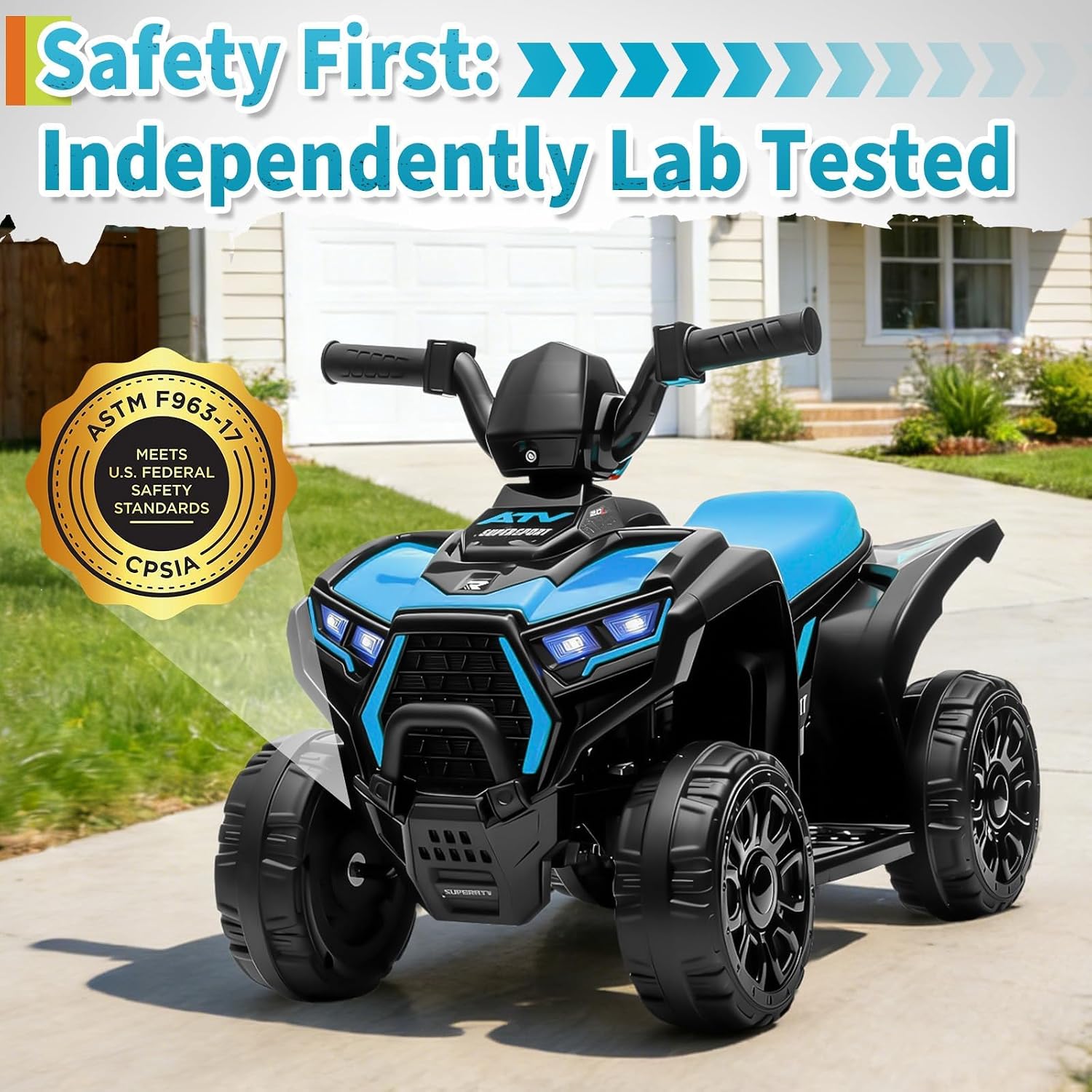 6V Mavi Çocuk ATV Dört Tekerle - Kids Outdoor Electric Quad incelemesi ve fiyatı