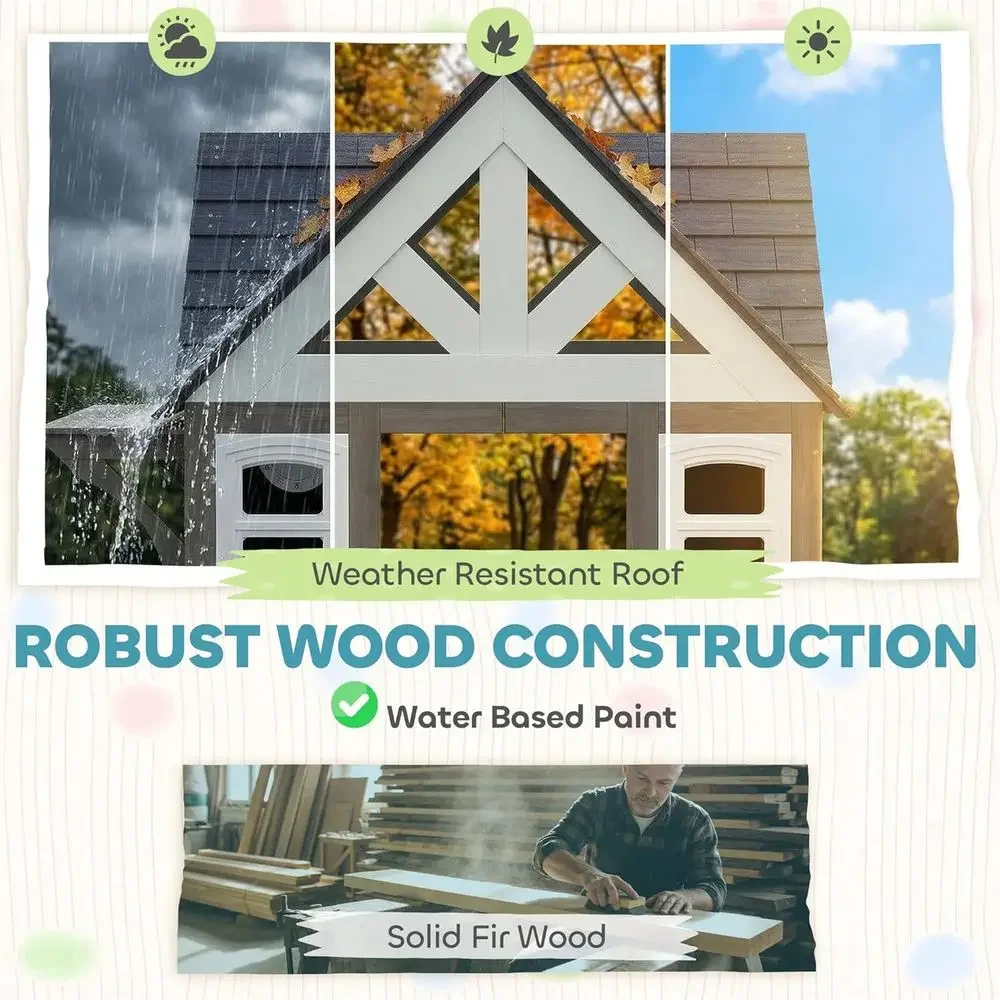 Qaba Açık Hava Oyun Evi, Köpek - Qaba Kids Outdoor Playhouse incelemesi ve fiyatı